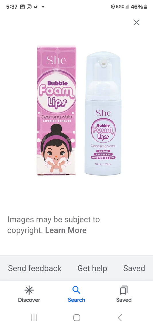 Lips Bubble Foam Cleansing Water / Makeup Remover