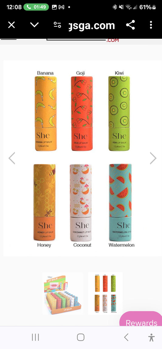 S.he - LIP CARE FRUITY LIP BALM