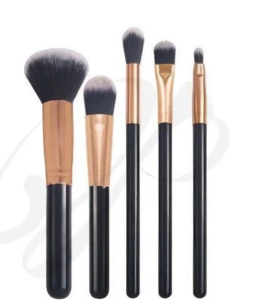 Travel Size Makeup Brush Set BLACK