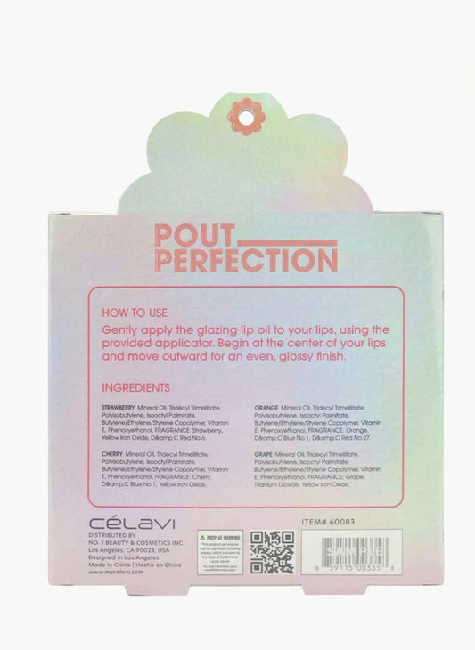 Celavi - 4 Pcs Pout Perfection Lip Oil Set