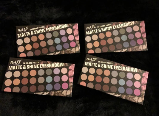 AMUSE COSMETICS MATTE & SHINE EYESHADOW PALETTE 24 COLORS