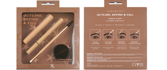 Kara Beauty Outline, Define & Fill 4 Piece Eyebrow Set