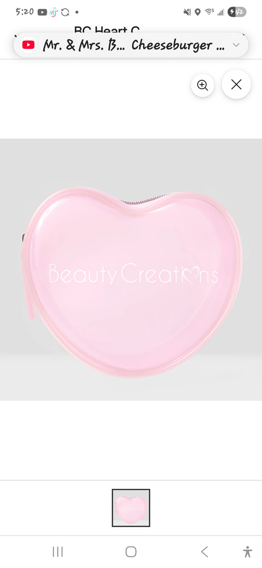 BC Heart Cosmetic Bag