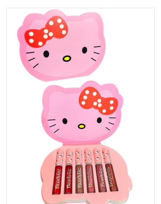 H K 6-Piece Die Cut Matte Lip Gloss Box Set